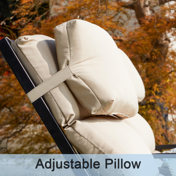 17 Stories Speidel Outdoor Metal Chaise Lounge & Reviews Wayfair